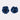 Two DENIM BLUE EARRING pieces, each featuring layered blue fabric petals resembling indigo denim, are displayed side by side on a plain white background.