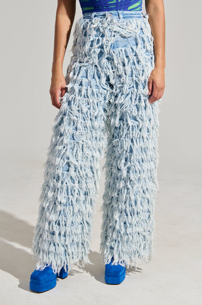 デニム・ジーパン [hug your skin] Tucked denim pants (Blue) hug your skin] Tucked denim pants (Blue)