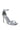 The AZALEA WANG ARNALDO STILETTO SANDAL showcases a metallic silver appearance and a smooth, glossy design, complete with an ankle strap and open toe. Enhance your fashion sense with its stiletto heel and experience superior comfort from the Comfort Cushion insole.