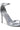 The AZALEA WANG Arnaldo Stiletto Sandal impresses with its shiny metallic silver stiletto heel and elegant ankle strap, enhanced by a Comfort Cushion insole for maximum comfort.