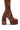 The AZALEA WANG AURON LEOPARD BOOT is a high platform boot with a chunky heel and a tan and black leopard print design. It rises to just below the knee and features a snug fit.