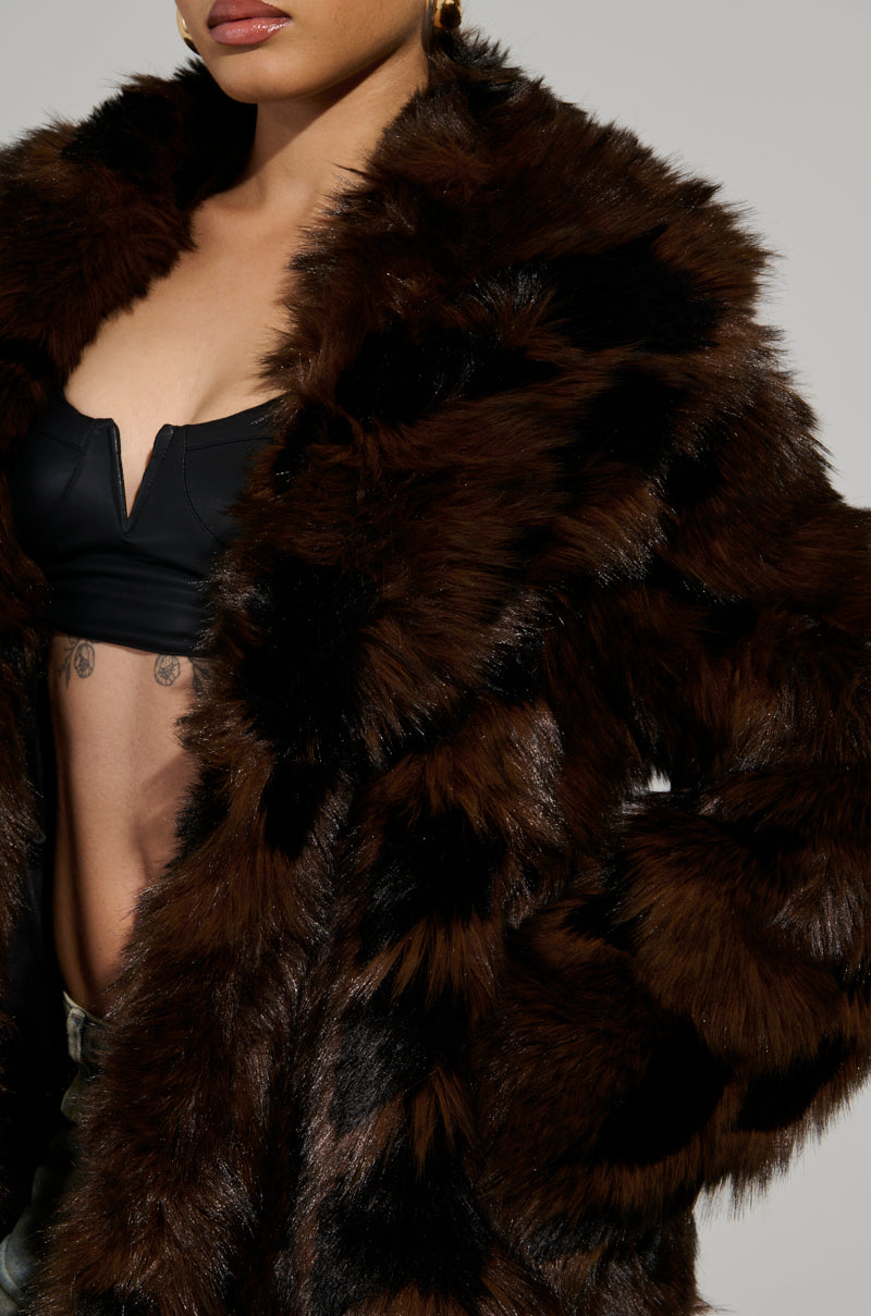 AUSTIN FAUX FUR TRENCH – AKIRA