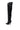 The AZALEA WANG BACKER BLACK SHINE OVER THE KNEE BOOT is shown in profile on a white background, featuring black faux leather, a pointed toe, and a textured, slightly shiny finish.
