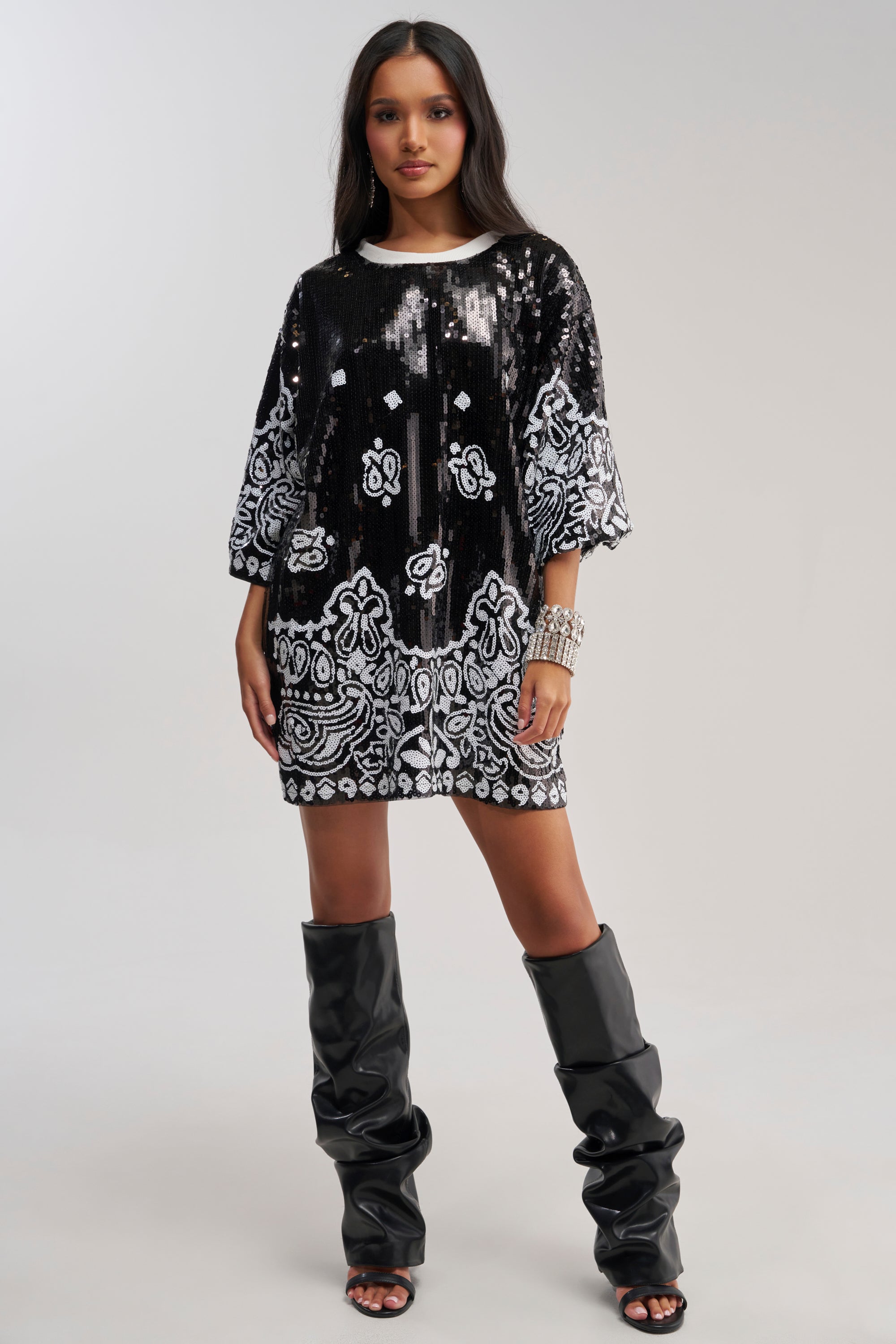black bandana dress Black/Multi Bandana Print Halter Dress | WHISTLES