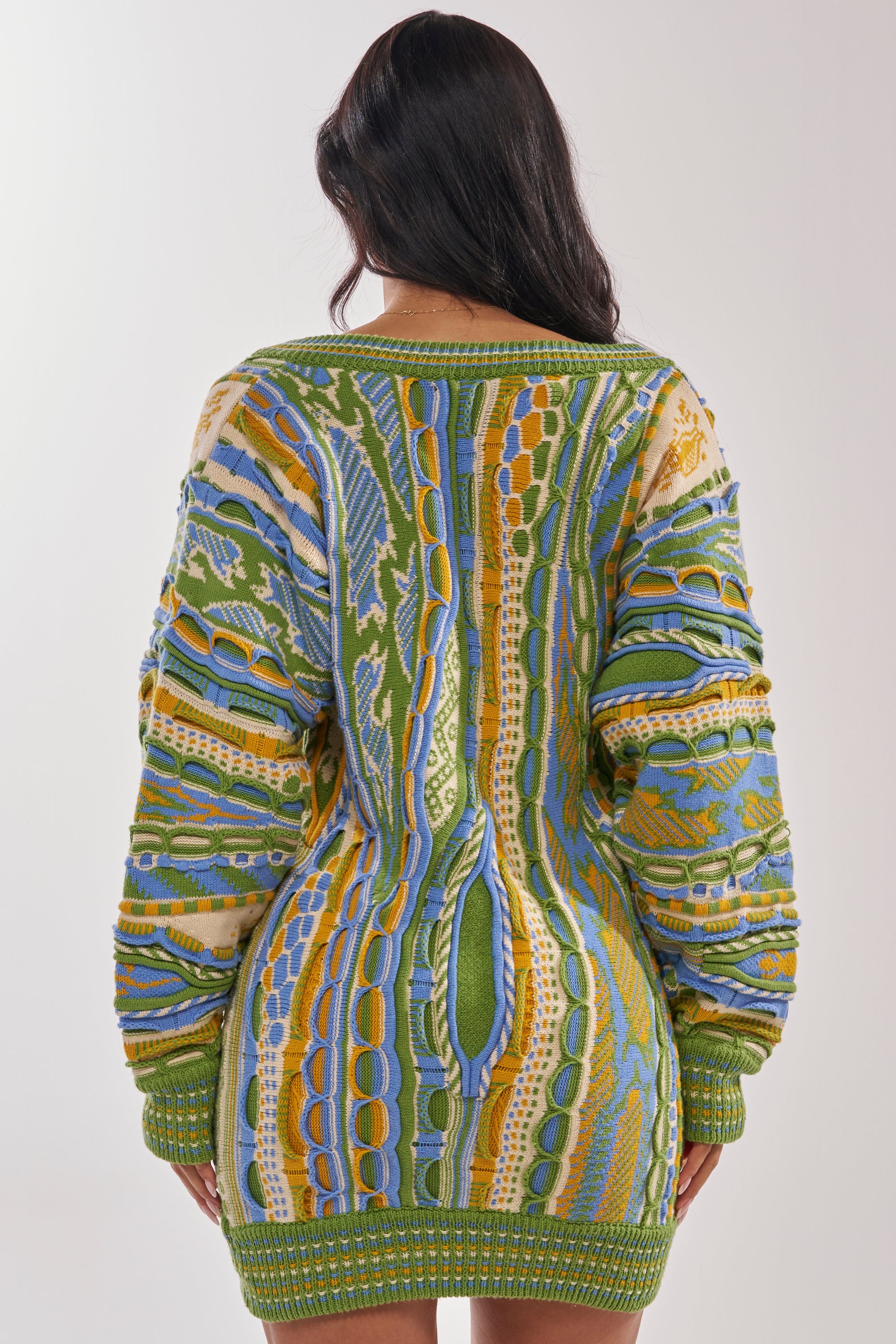 AKIRA Feelin Cozy V-Neck Sweater Dress