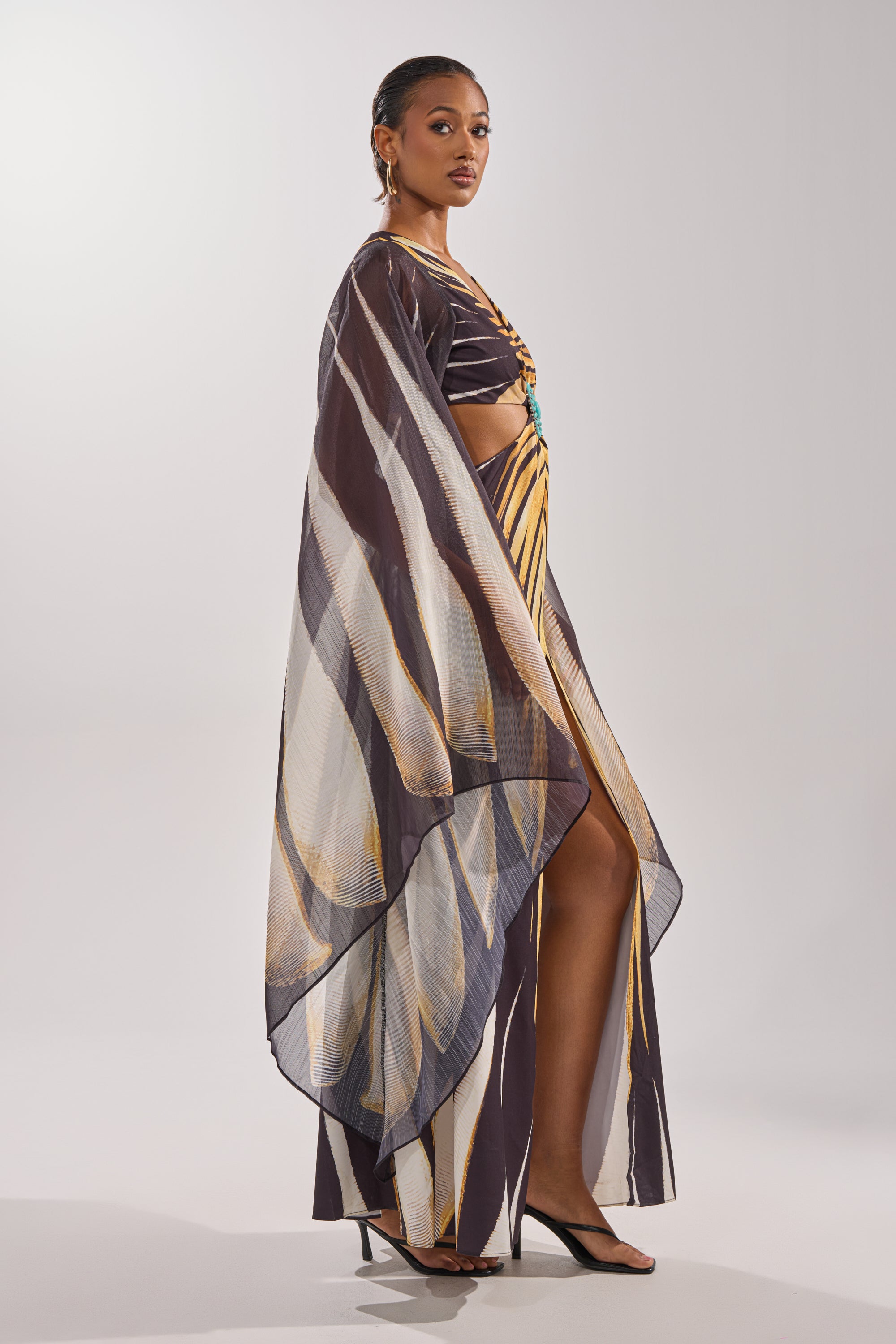 SHEER OPULENCE CUTOUT MAXI DRESS AKIRA SHEER OPULENCE CUTOUT MAXI DRESS AKIRA