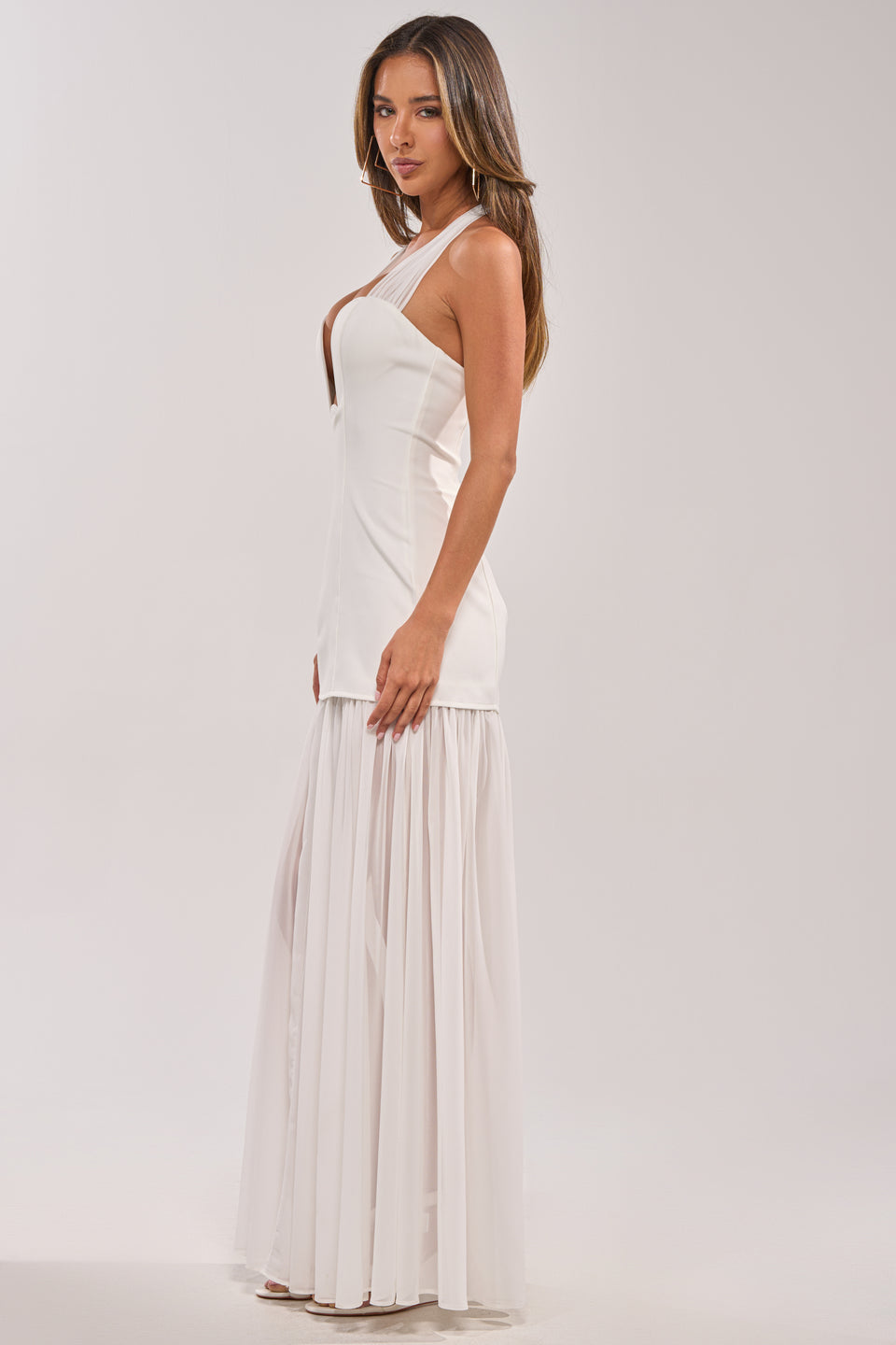 women's flowy angel dress ANGEL ENERGY MAXI DRESS IN WHITE – AKIRA