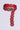 The ROSES ARE RED CIRCLE BELT is a Western-inspired decorative belt in red faux leather with multiple circular sections featuring silver details, and a prominent silver medallion at the front. It has an elongated design forming a T-shape.