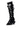 The AZALEA WANG BLACKBIRD BLACK PU STILETTO GLADIATOR SANDAL features a stiletto heel, open toe, and multiple overlapping straps up to the knee for a bold, stylish look.