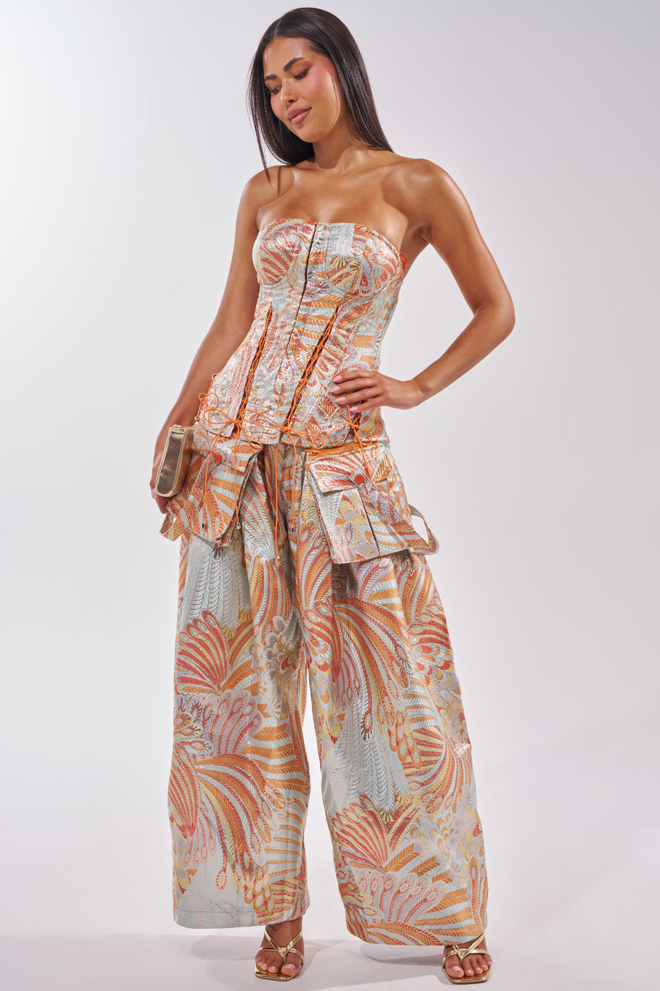 AKIRA Martha Floral Trouser Pants