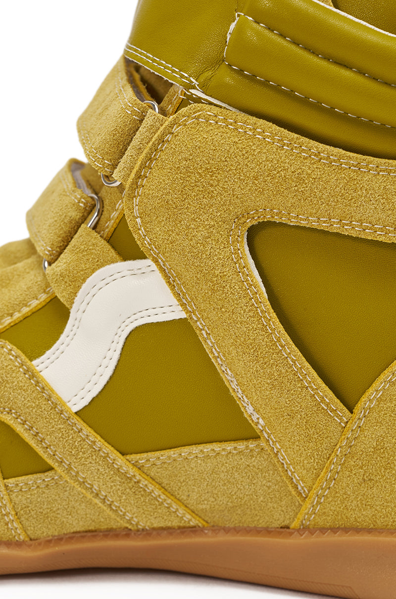 AZALEA WANG BRYANT OLIVE WEDGE SNEAKER – AKIRA