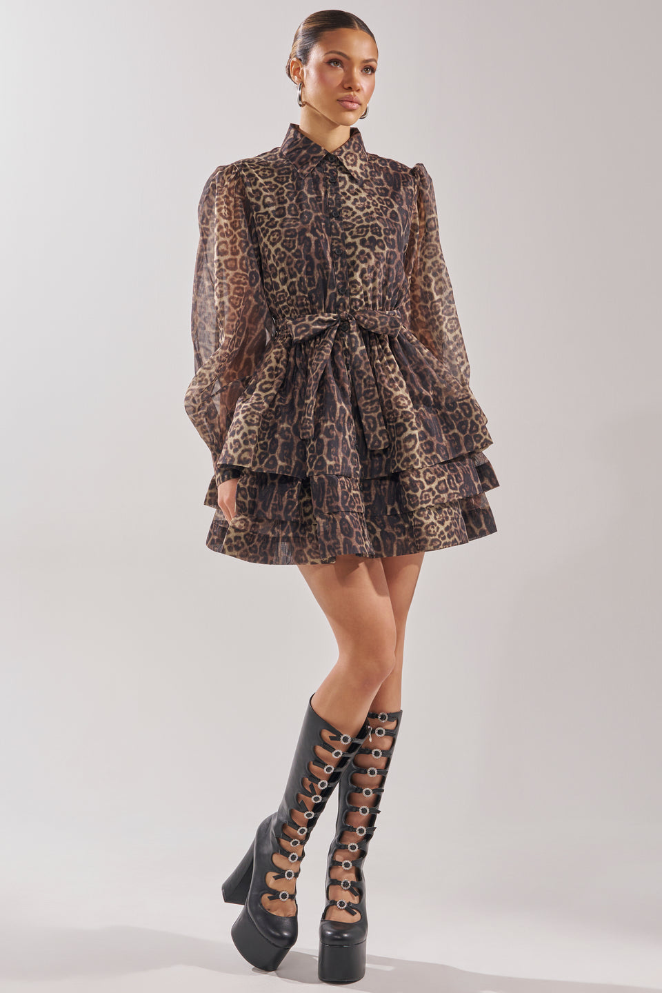 mini dress animal print Animal Print Mini Dress