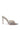 The AZALEA WANG CHUG SNAKE SANDAL boasts an elegant snakeskin pattern, a stiletto heel, open toe, and a decorative metallic buckle on the strap. Its faux leather finish adds a luxurious touch to any outfit.