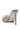 The AZALEA WANG CHUG SNAKE SANDAL features a high-heeled snake print crafted from faux leather, with an open toe and thin stiletto heel. A circular metal accent adds elegance to this fashionable shoe, complemented by a beige sole.