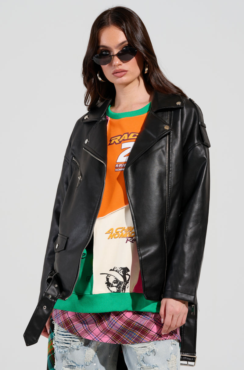 moaohotoro Leather Shirt Jacket★当日発送★ CIAO FOR NOW OVERSIZED MOTO – AKIRA