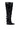 The AZALEA WANG CINZIA Black Croc Buckle Wedge Boot is an over-the-knee, faux leather boot with a pointed toe, wide straps, and large silver buckles running up its tall wedge silhouette.