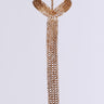 Introducing the IT GURL CHAINMAIL NECKLACE—a striking metallic faux gold piece crafted to resemble a tie, complete with intricate loop patterns and an extended dangling section at the front. This statement accessory effortlessly enhances any outfit with its distinctive design.