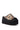 The AZALEA WANG CORLISS LEOPARD FLATFORM SANDAL features a thick black sole, wide open-toe upper with shiny sequins and leopard print, plus a cushioned faux leather insole for comfort.