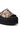 A close-up of the AZALEA WANG CORLISS LEOPARD FLATFORM SANDAL featuring an open toe, thick black sole, and sequin-covered upper in classic leopard print with brown, beige, black, and silver tones for extra flair.