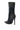 The AZALEA WANG CRESSINDA BLACK GUNMETAL DOME STUD STILETTO BOOTIE is a black faux leather bootie with a pointed toe, side zipper, tall stiletto heel, and embellished with silver dome studs and spikes.