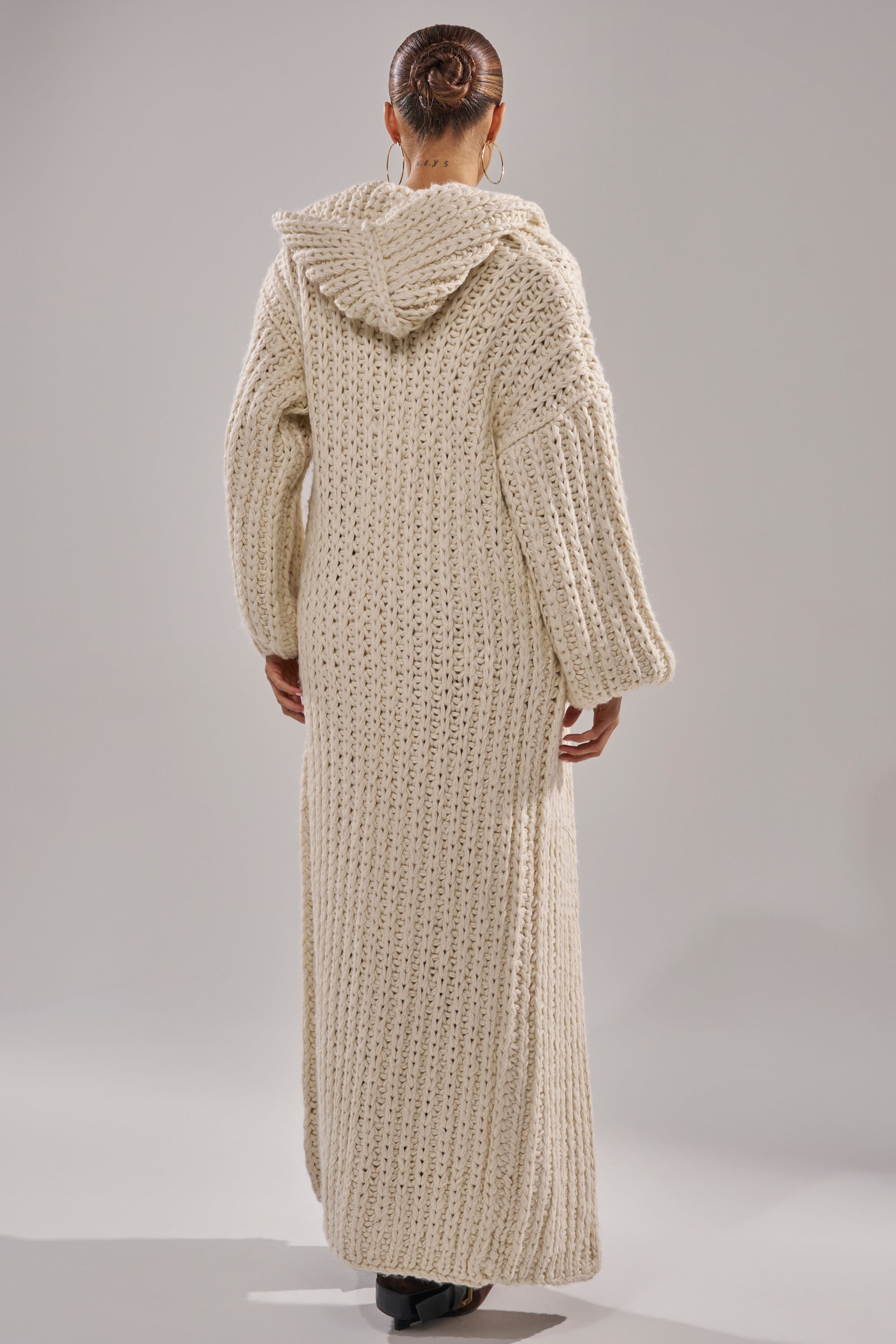 COZY CROCHET LONG HOODED CARDIGAN – AKIRA
