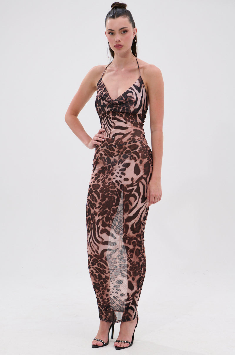 gold dress mesh Tatjana Gold Twisted Knot Mesh Midi Dress