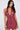 VERONICA DEEP V PU MINI DRESS IN BURGUNDY