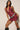 VERONICA DEEP V PU MINI DRESS IN BURGUNDY