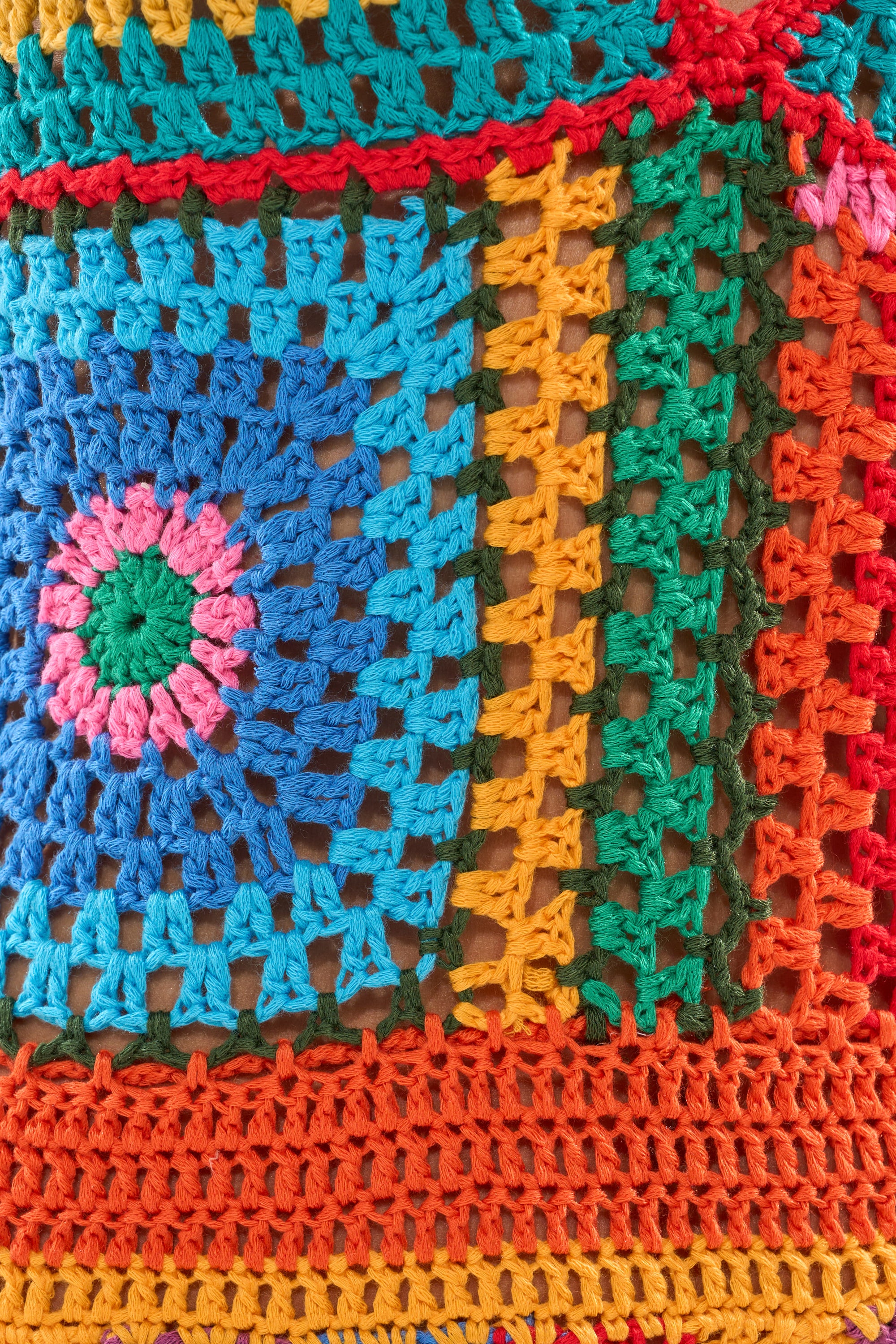 RAINBOW STITCHES CROCHET MINI DRESS – AKIRA