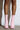 AZALEA WANG DANIELLE BABY PINK STRETCH PU CHUNKY HEEL BOOTIE