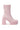 AZALEA WANG DANIELLE BABY PINK STRETCH PU CHUNKY HEEL BOOTIE