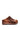 The AZALEA WANG DARWIN CLOG IN BROWN SNAKE is a brown faux leather clog with a chunky heel and faux snakeskin pattern, shown in side profile on a white background.