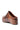 A back angle view of the AZALEA WANG DARWIN CLOG IN BROWN SNAKE, featuring an embossed snakeskin print, slip-on design, low heel, and slightly pointed toe, shown against a white background.