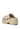The AZALEA WANG DAVIES BEIGE EMBELLISHED FLAT is a beige platform clog featuring ventilation holes, black rivets, and decorative pearl, rhinestone, and gem accents on the upper, shown from the back and side.