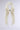 The BUTTONED UP PEARL COLLAR, a bow-shaped necklace with rows of white pearls and a central rectangular crystal, channels vintage charm and makes a standout statement against a light gray background.