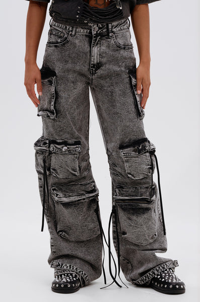 【AAKE】BRUSH WASHING CARGO DENIM 00000000_zi_01a47c89-79d9-4683