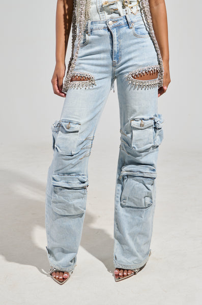 【KOOLOSET】Scratch Damage Cargo Denim KOOLOSET】Scratch Damage Cargo Denim (カーゴパンツ