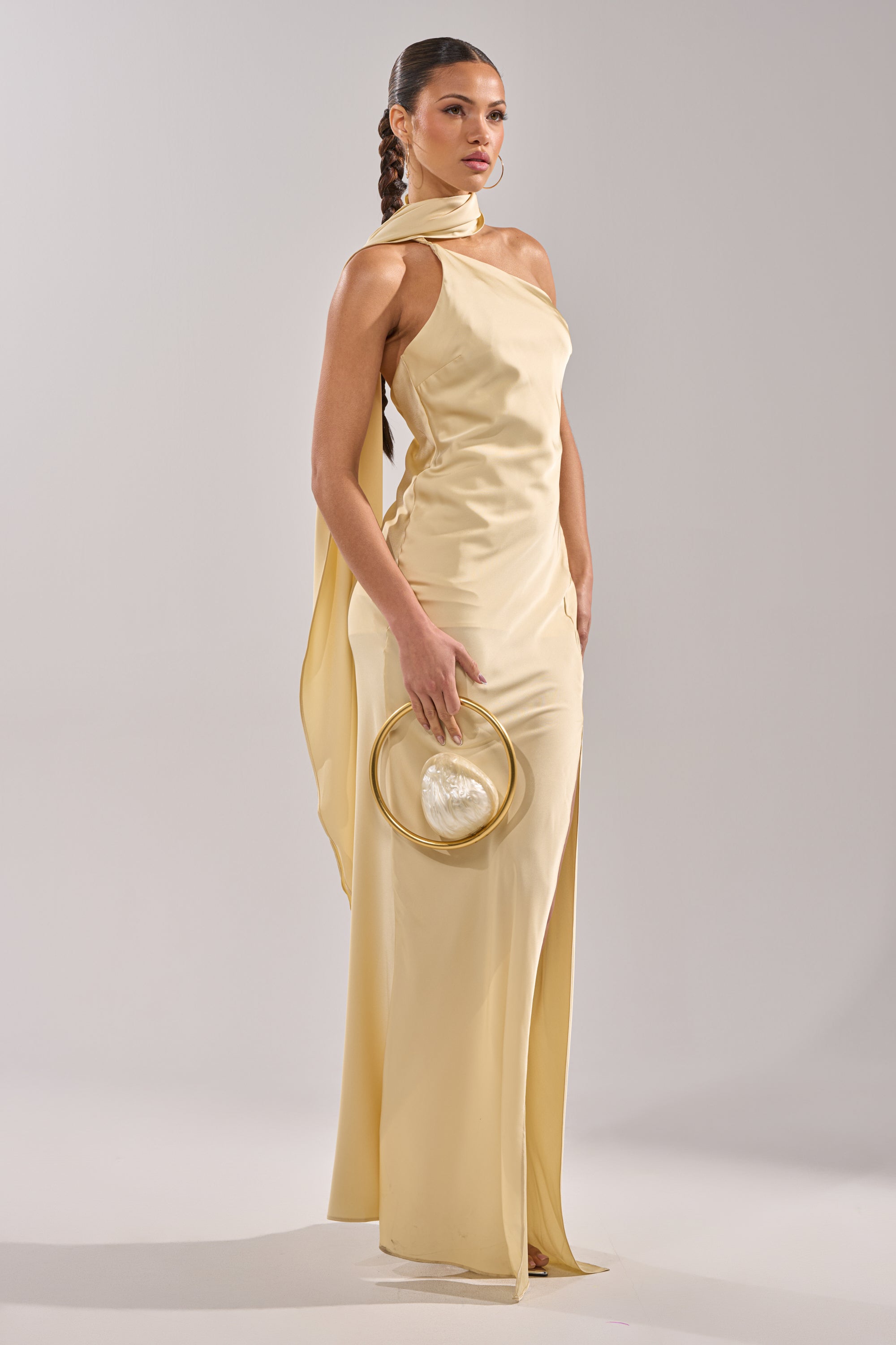 GOLDEN HOUR SATIN MAXI DRESS – AKIRA