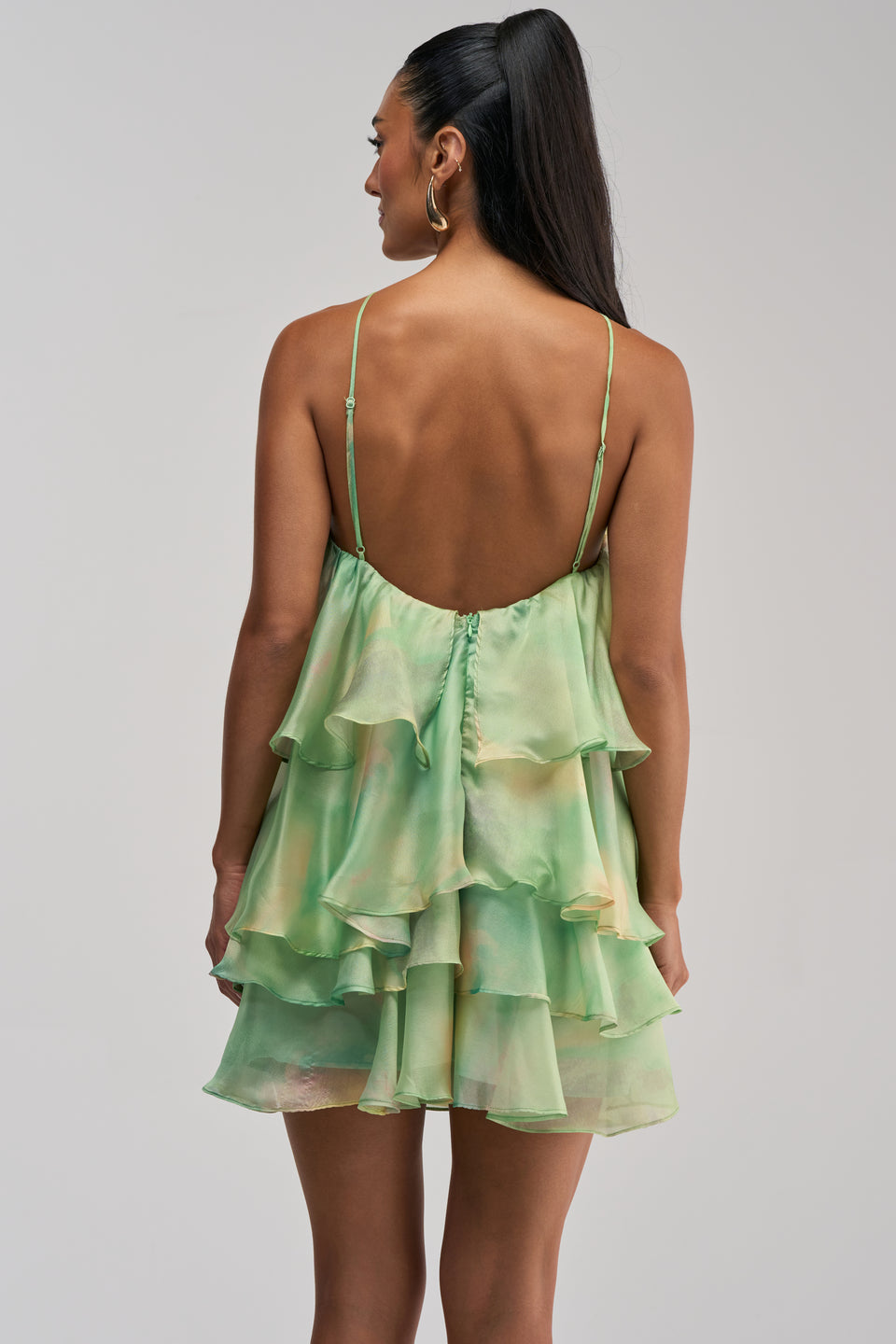 SHINE BRIGHTER BABY MINI DRESS IN GREEN