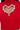 Close-up of the HEART YOU TEE IN RED, a ribbed cropped sweater with a heart-shaped chest cutout outlined in sparkling leaf-shaped rhinestones, modeled by a person with brown skin.