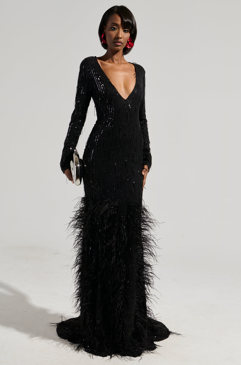 【りな様限定】acka velour long dress Alexandra Stretch Velvet Floor Length Concert Dress