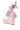 The AZALEA WANG EMEKA Pink Platform Sandal features a wedge heel and wide faux leather ankle straps tied in a large back bow, shown from a rear side angle on a white background.