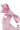 A close-up of the AZALEA WANG EMEKA Pink Platform Sandal, which features a wedge heel and a large decorative pink bow on the faux leather ankle strap.
