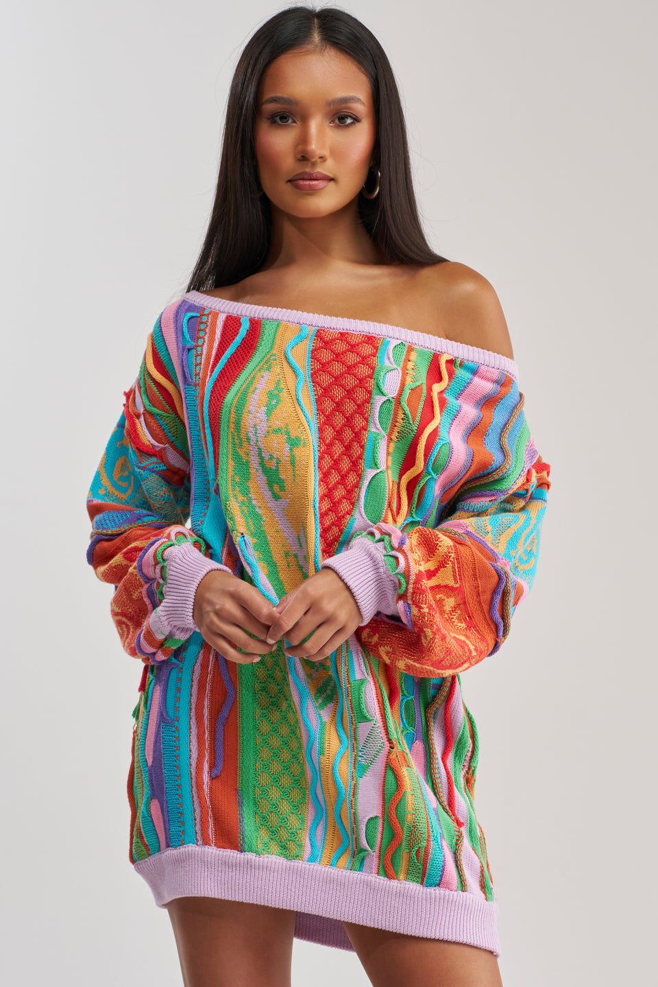 colorful knit mini dress Fabumily Women Crochet Knit Mini Dress Long Sleeve Colorful Mesh Cover Ups Casual Sweater Dress Summer Beach Wear (B- White, S) at Amazon Women's Clothing store