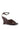 The AZALEA WANG FASCIA CHOCOLATE WEDGE FRINGE SANDAL features an ankle strap with a buckle and layered fringe detail covering the faux leather upper, combining chic style with a comfortable wedge design.