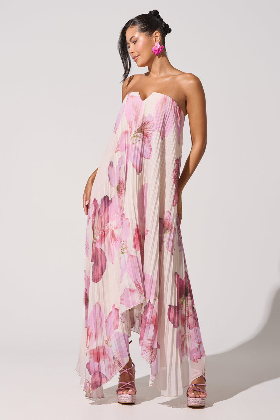 Juliana Strapless Floral Maxi Dress