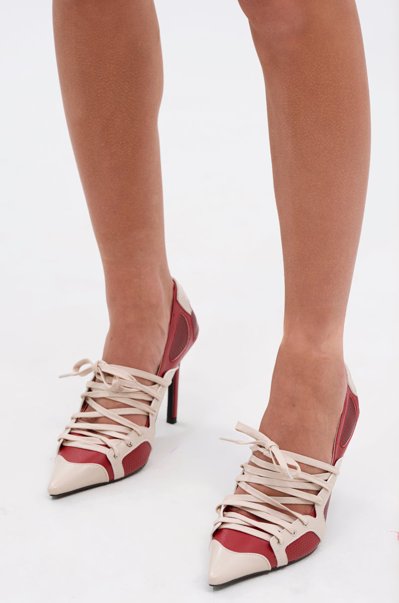AZALEA WANG FIRST STRING BURGUNDY PUMP – AKIRA