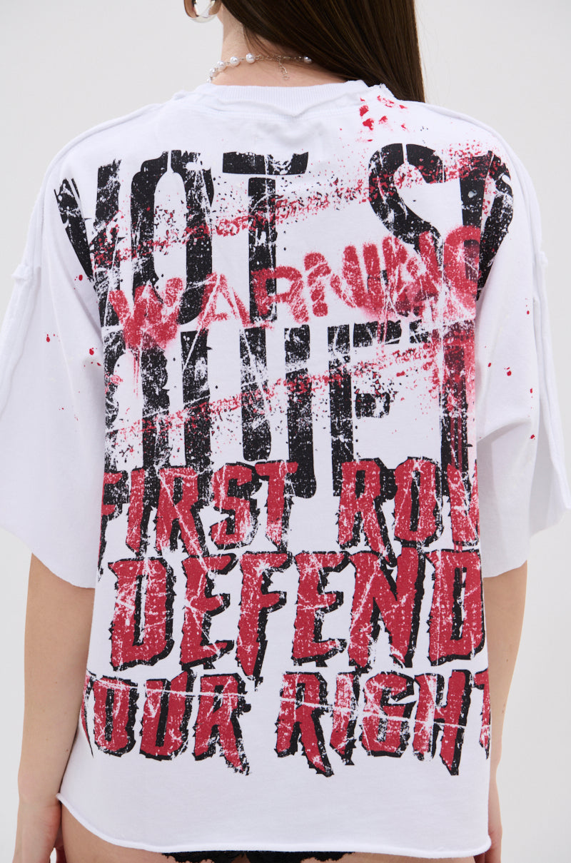 ドリランド ダーククララ WARNING SIGNS CROPPED GRAPHIC TEE – AKIRA