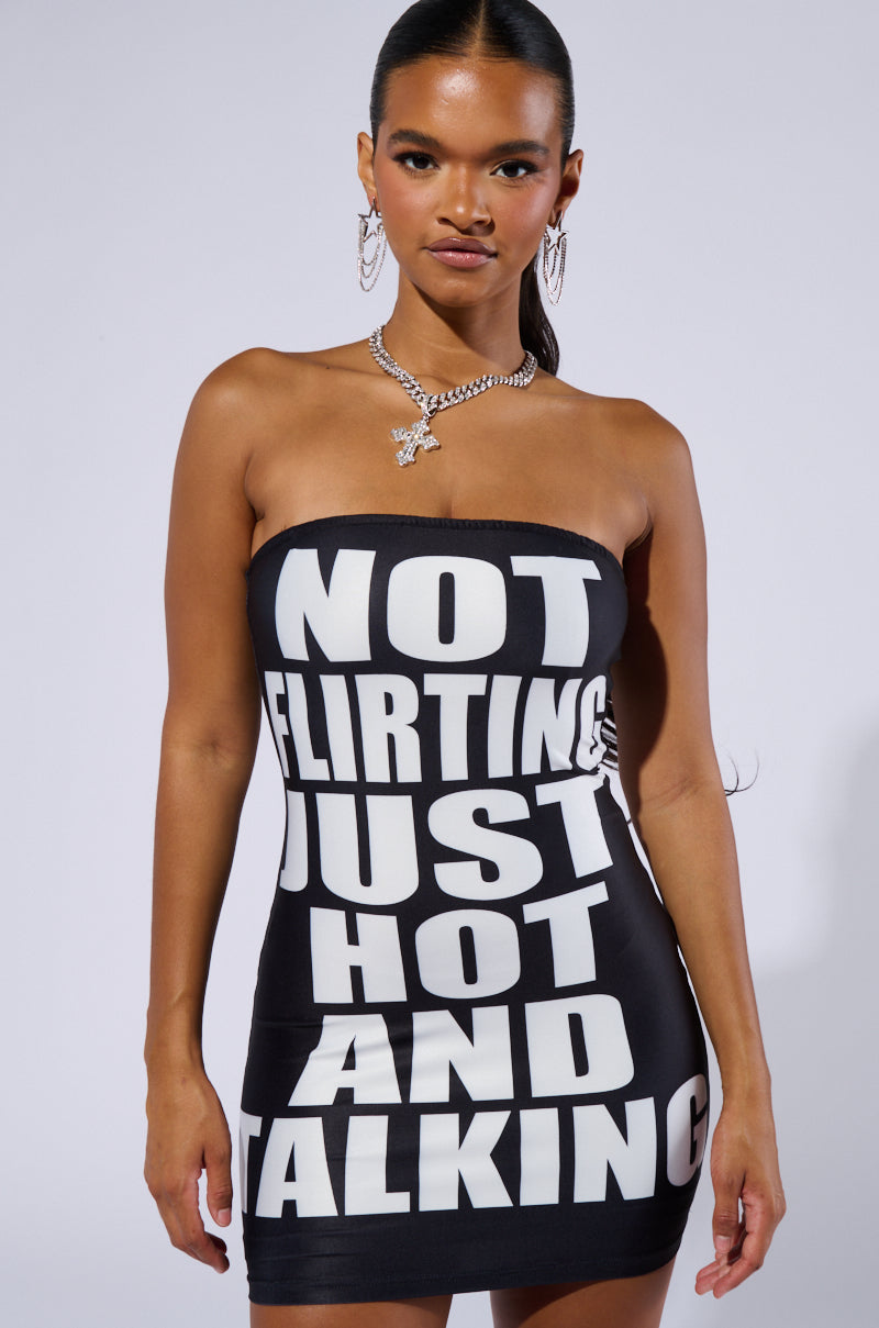 JUST HOT GRAPHIC MINI DRESS AKIRA JUST HOT GRAPHIC MINI DRESS AKIRA