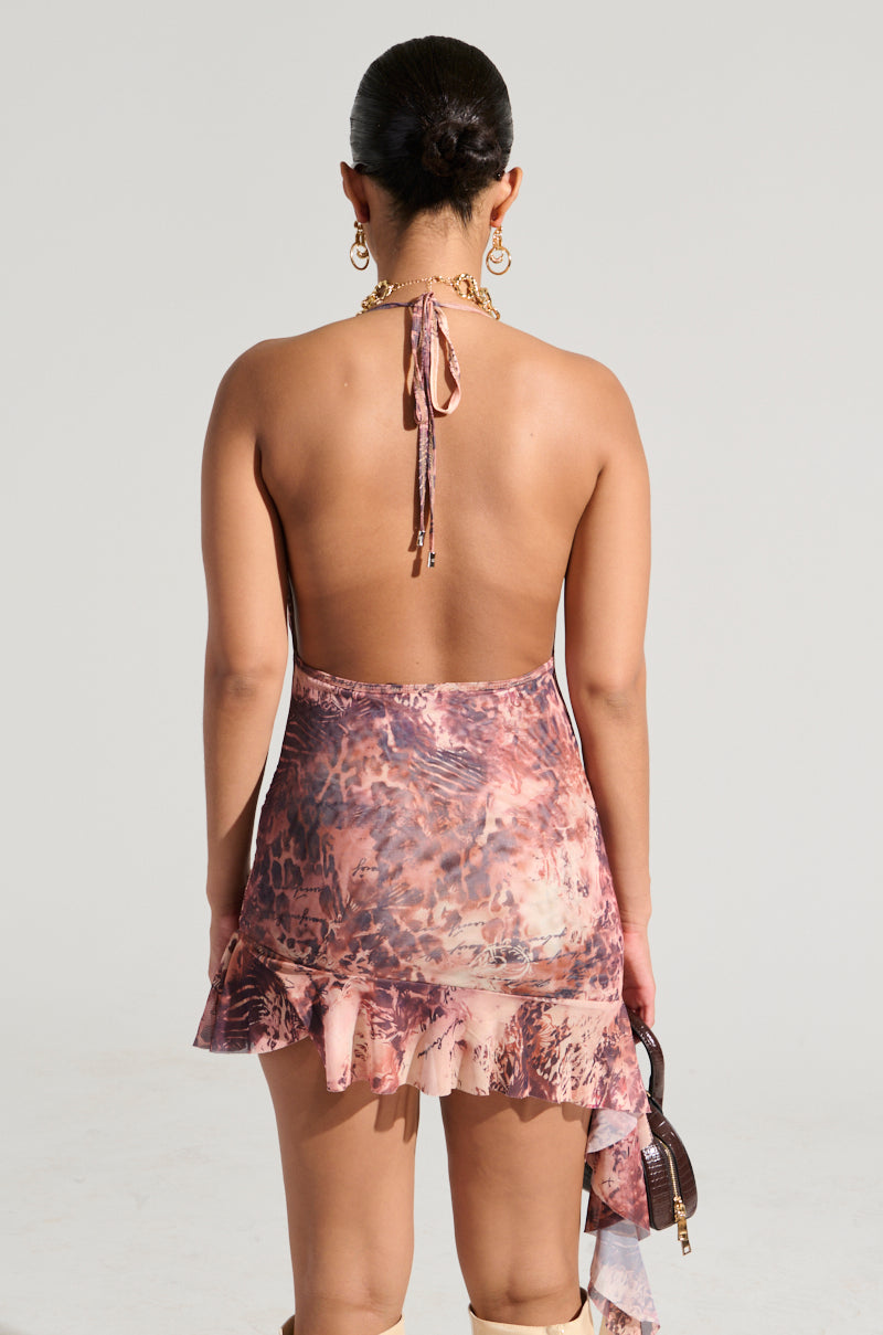 SO Y2K MESH PRINTED MINI DRESS AKIRA SO Y2K MESH PRINTED MINI DRESS AKIRA